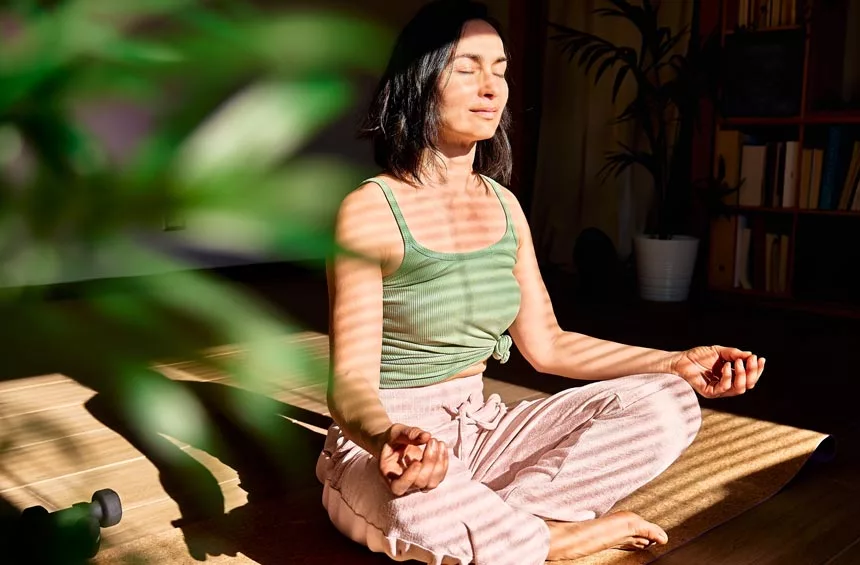 A woman doing Meditation