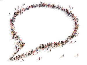 Thought Patterns | Relapse Triggers | Find Addiction Rehabs | Speech bubble made of people organization