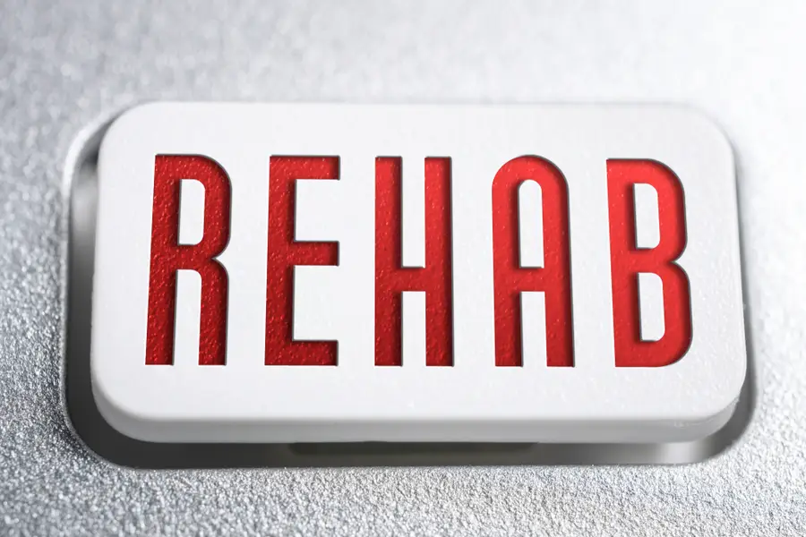 Residential treatment with REHAB button