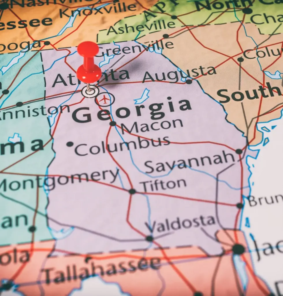 Georgia map shows the promise of Georgia drug rehabs and alcohol and drug rehab centers in Georgia