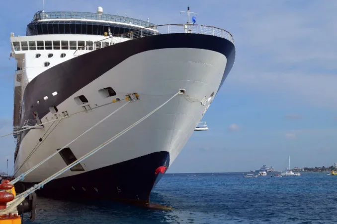 A cruise ship at port shows the promise of adventure and risks if you want to remain sober