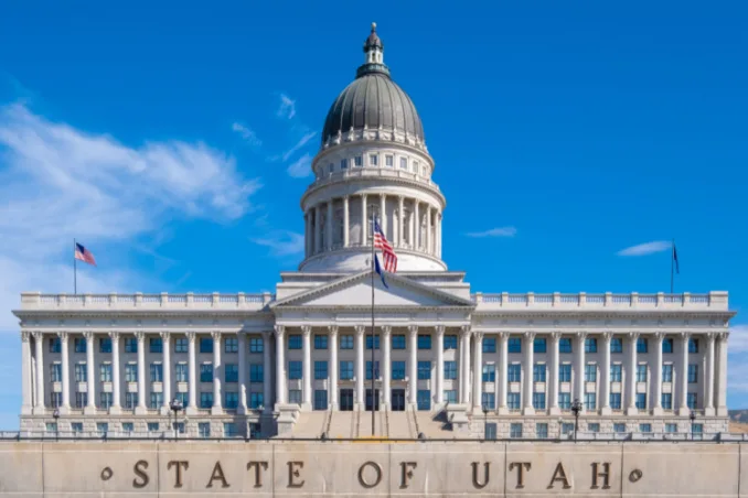 State capitol of UT shows the concept of drug laws in Utah