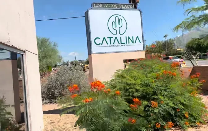 Signage in the front of Catalina Behavioral Health facility in Tucson Arizona