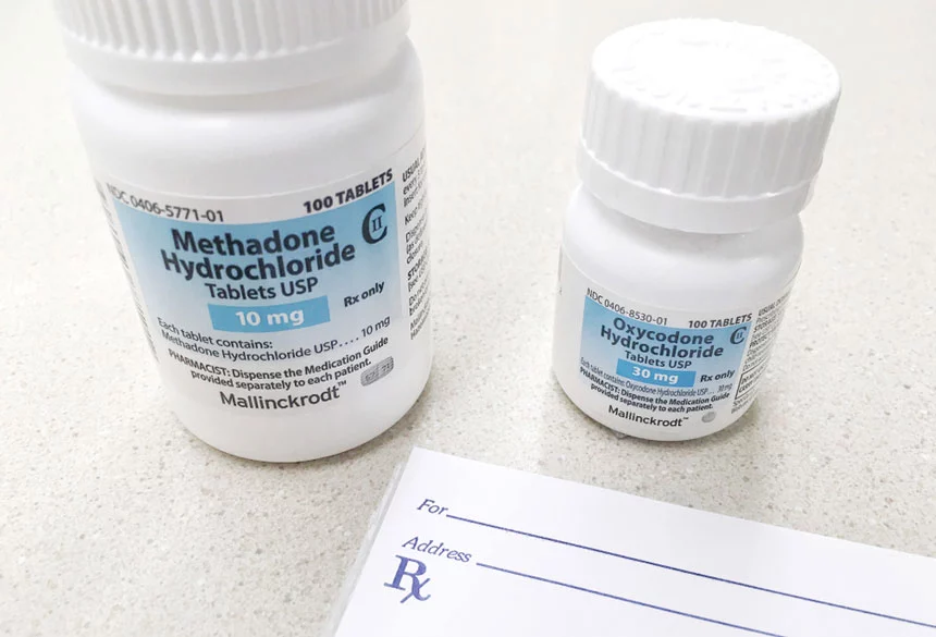Methadone pill bottle shows to promise and pitfalls of this form of MAT: get other options for opioid recovery at Find Addiction Rehabs today
